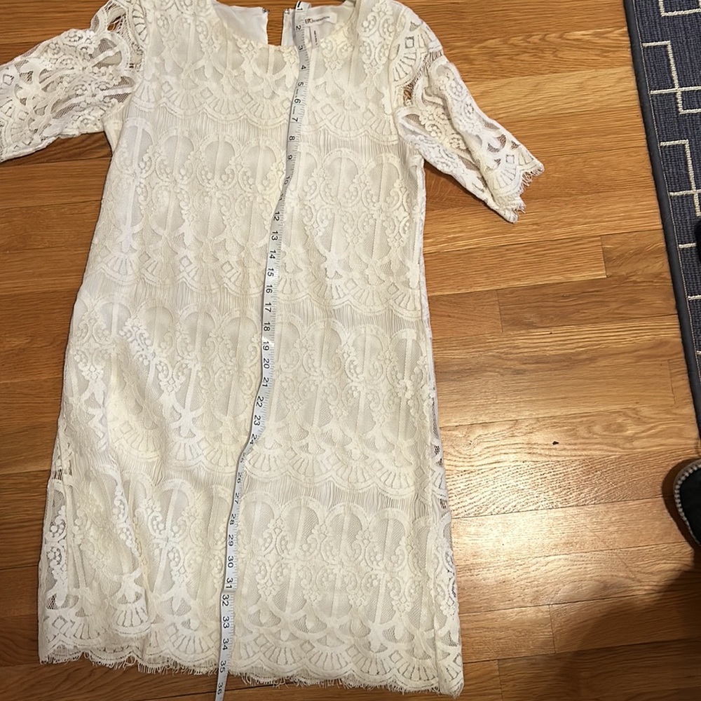 BCBG white lace dress S
